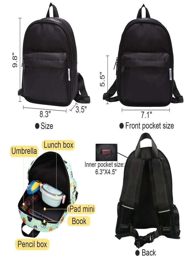 BIGHAS Lightweight Toddler Kids Backpack with Chest Strap For Boys and Girls, Preschool Kindergarten 3-6 Years Old 30 Colors (Black) - Image 4